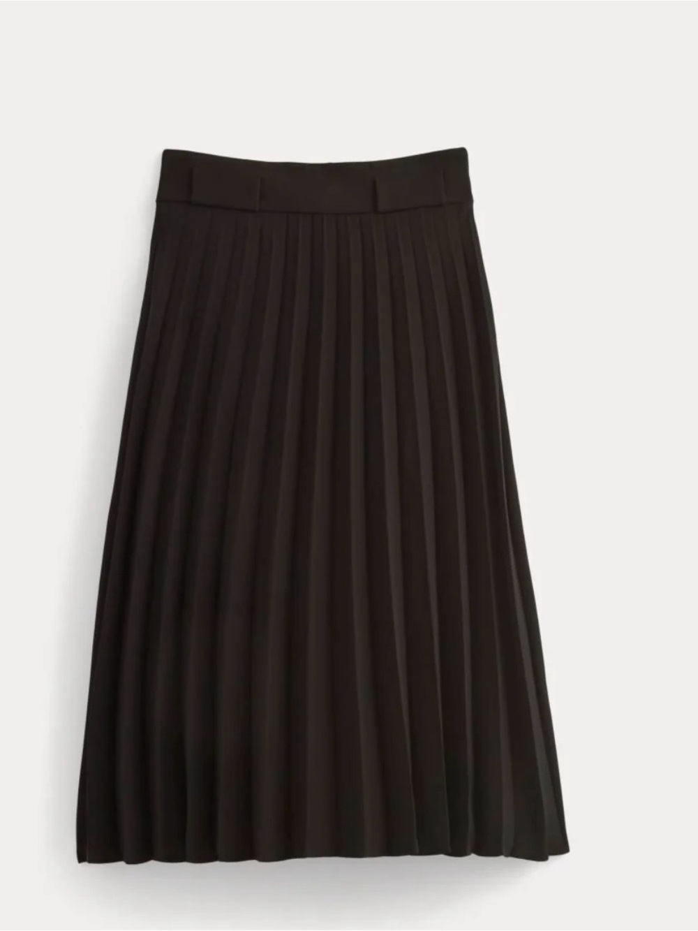 Everlane NWT Black Crepe Pleated Midi Skirt Size 8